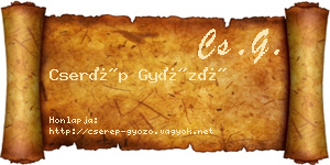 Cserép Győző névjegykártya